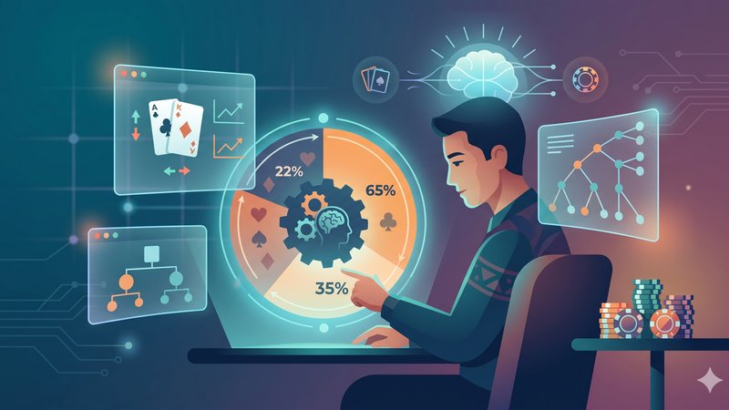 Иллюстрация к статье о стратегии Техасского Холдема с акцентом на вероятность и мышление